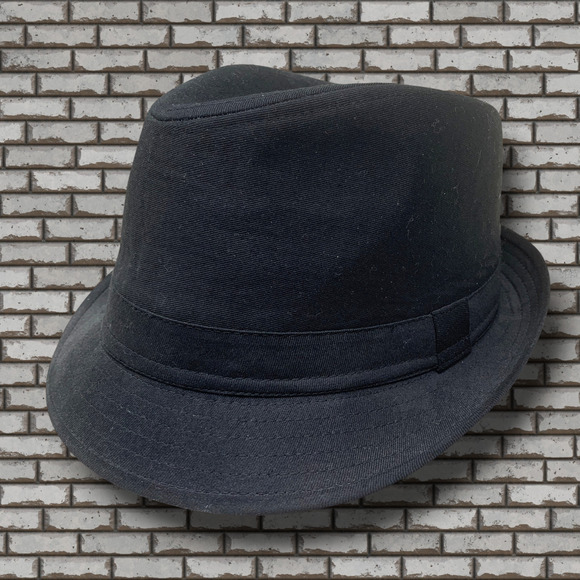Bio Domes Sz L/XL Black Fedora Gangster Hat Trilby Cuban 100% Cotton - Picture 1 of 6